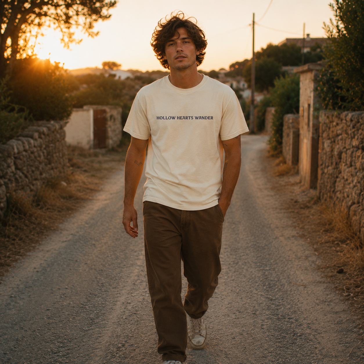 Hollow Hearts Wander T-Shirt | Cottagecore Quote Tee | Stardust Frog Hollow