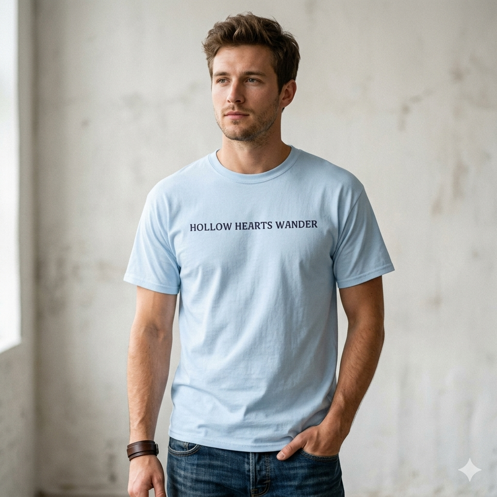 Hollow Hearts Wander T-Shirt | Cottagecore Quote Tee | Stardust Frog Hollow