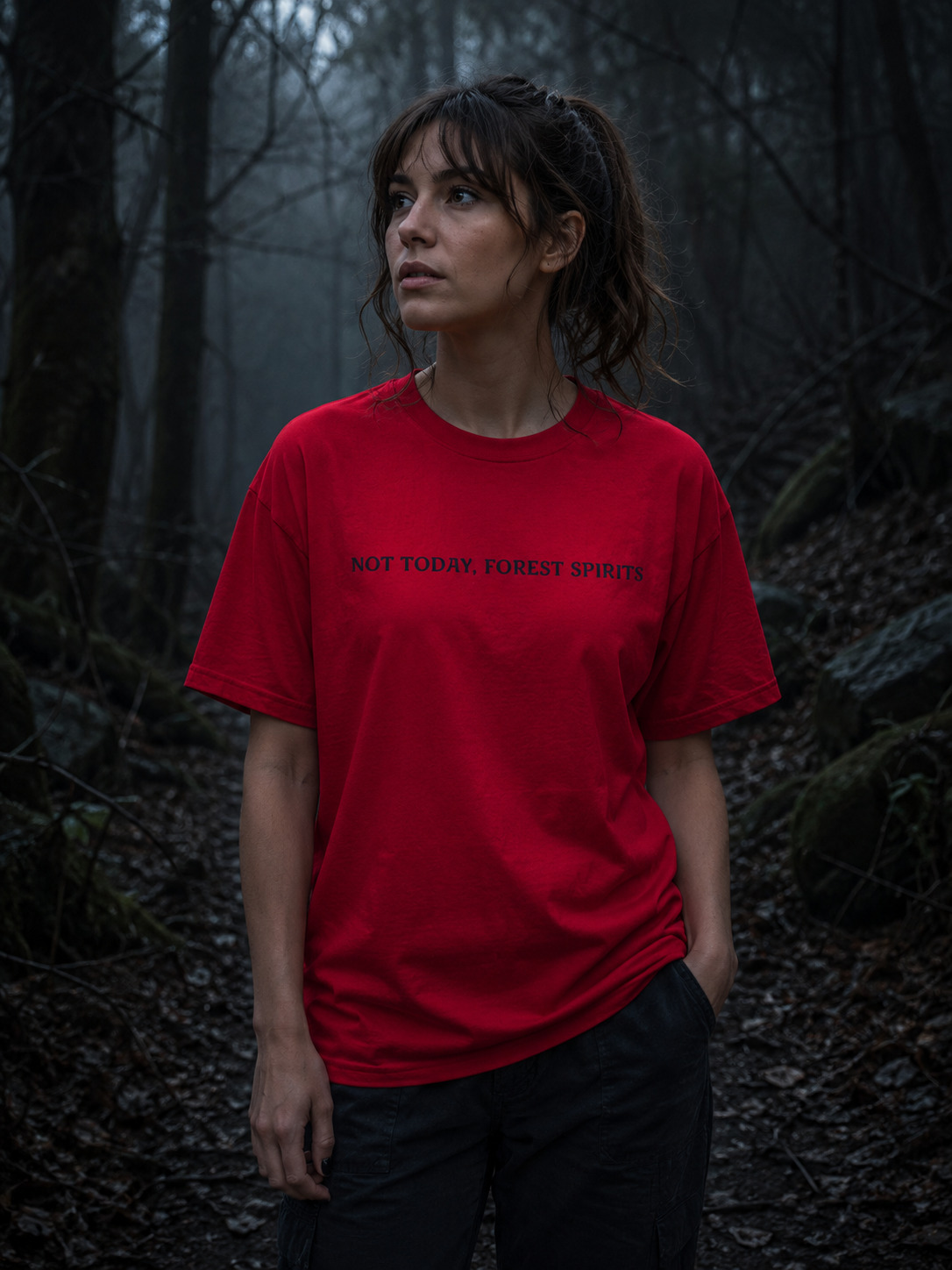 Not Today Forest Spirits T-Shirt | Witchy Cottagecore Quote Tee