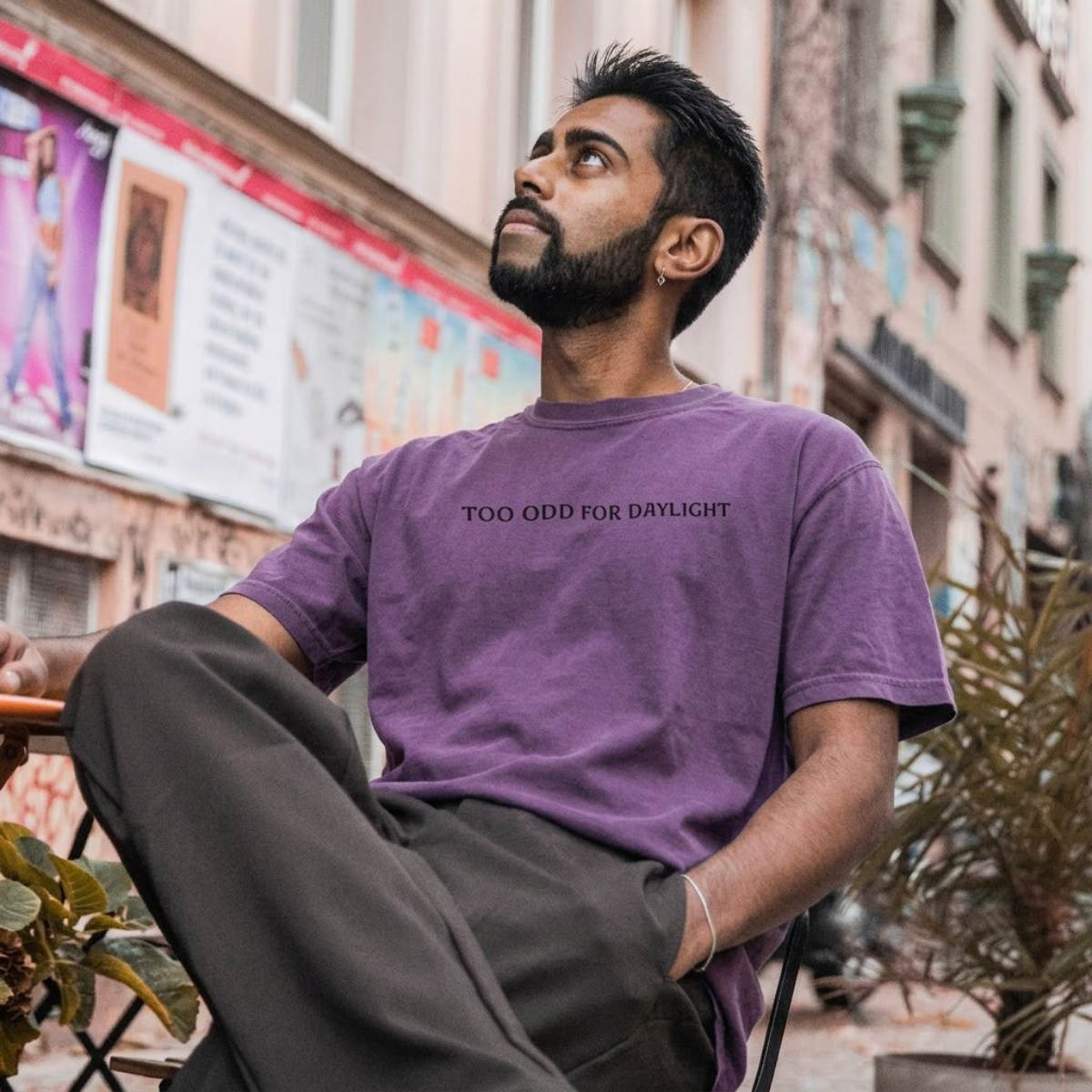 Too Odd for Daylight T-Shirt - Stardust Frog Hollow Quote Tee