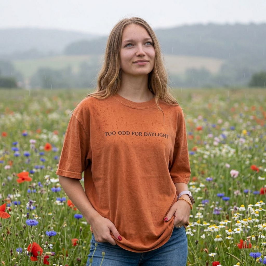 Too Odd for Daylight T-Shirt - Stardust Frog Hollow Quote Tee