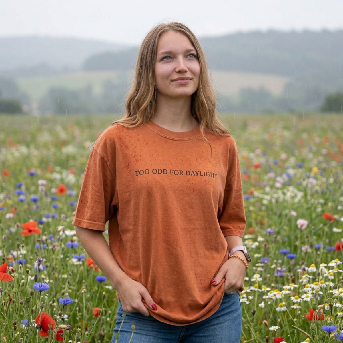 Too Odd for Daylight T-Shirt - Stardust Frog Hollow Quote Tee