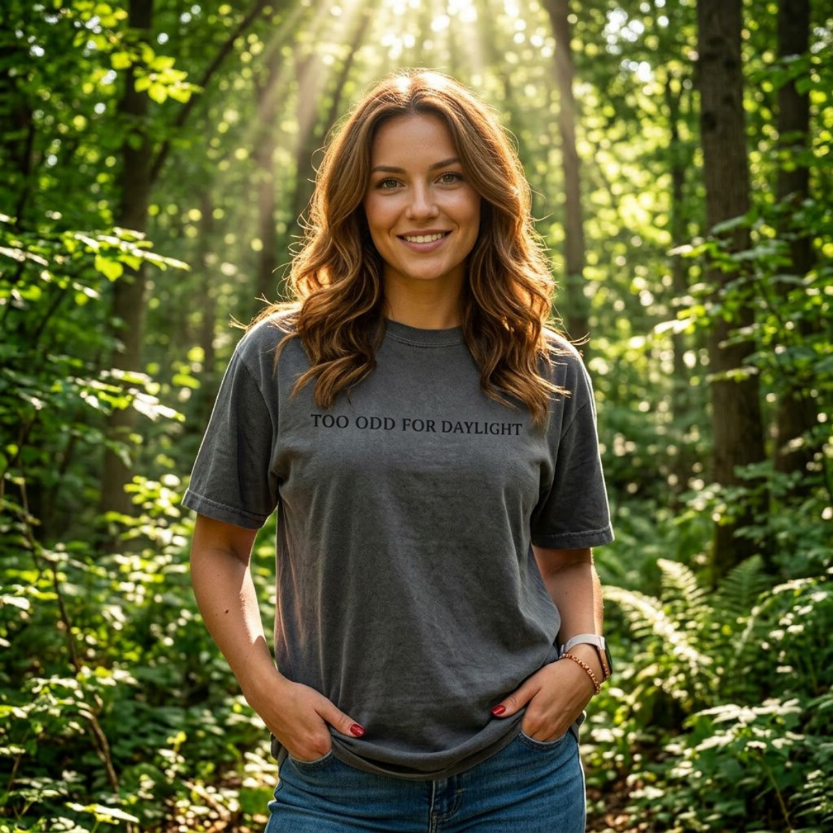 Too Odd for Daylight T-Shirt - Stardust Frog Hollow Quote Tee