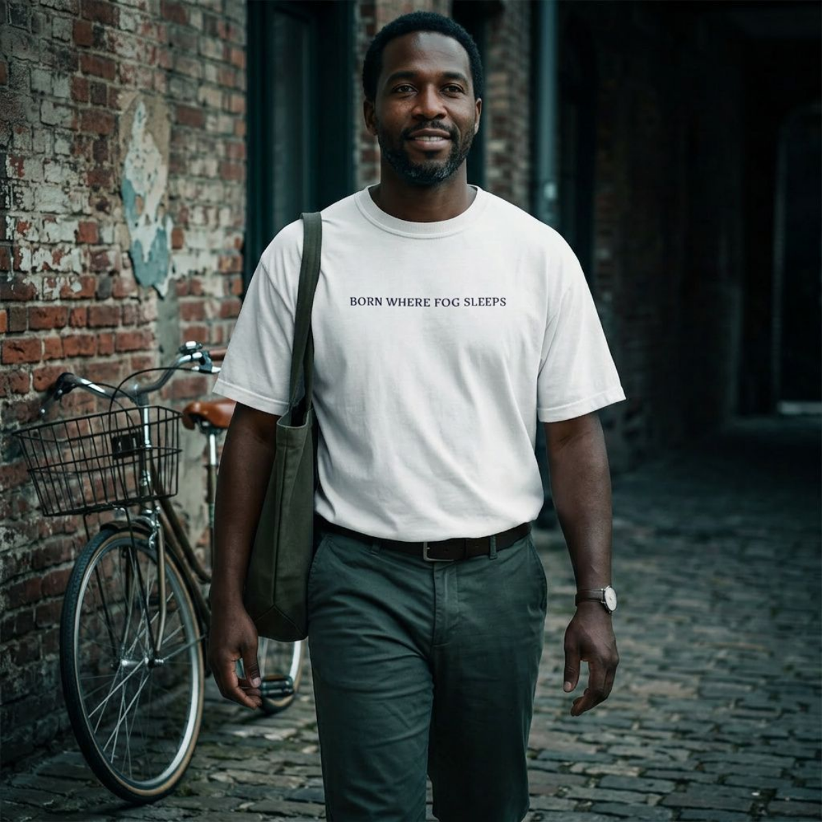 Born Where Fog Sleeps T-Shirt | Celestial Cottagecore Quote Tee
