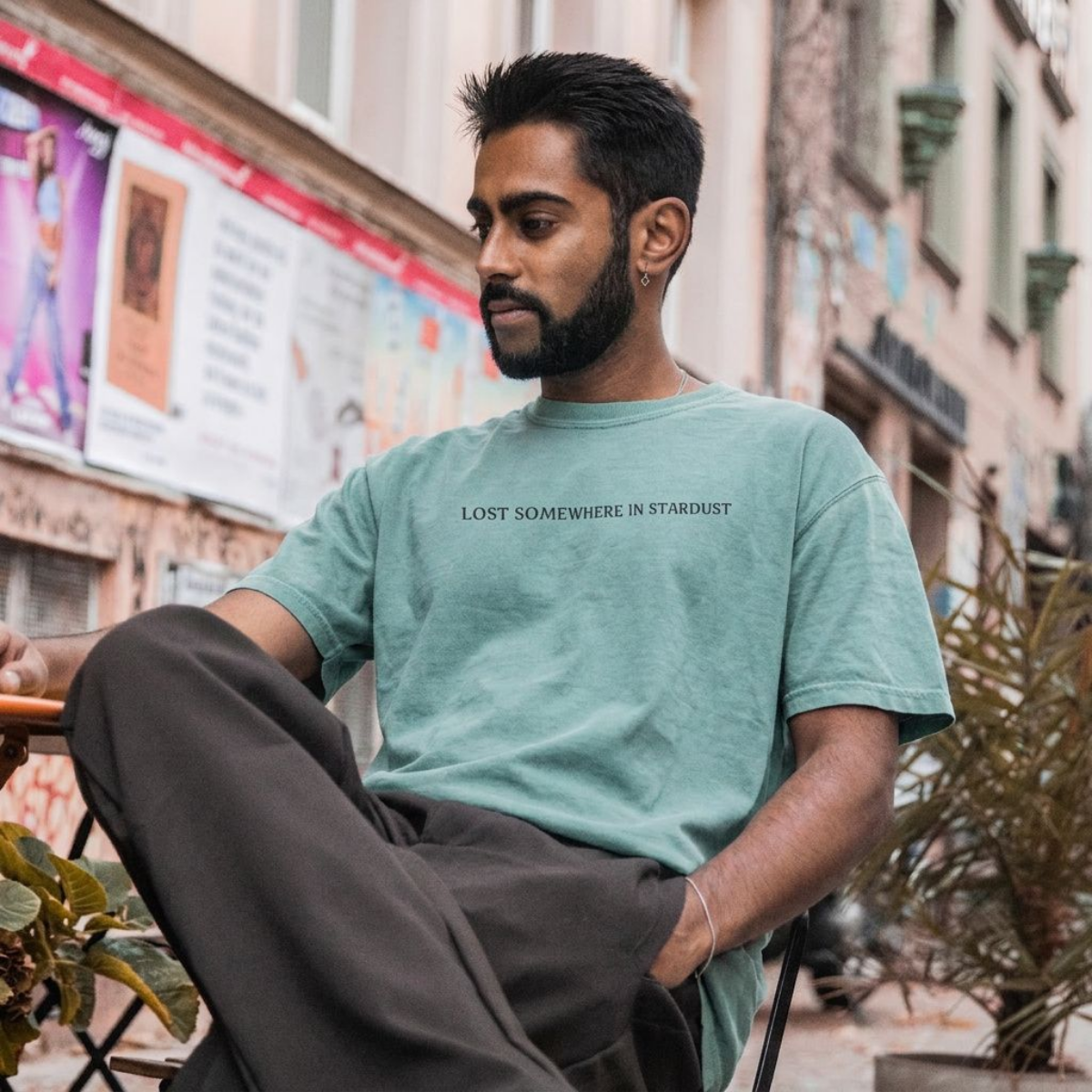 Lost Somewhere in Stardust T-Shirt | Celestial Cottagecore Quote Tee