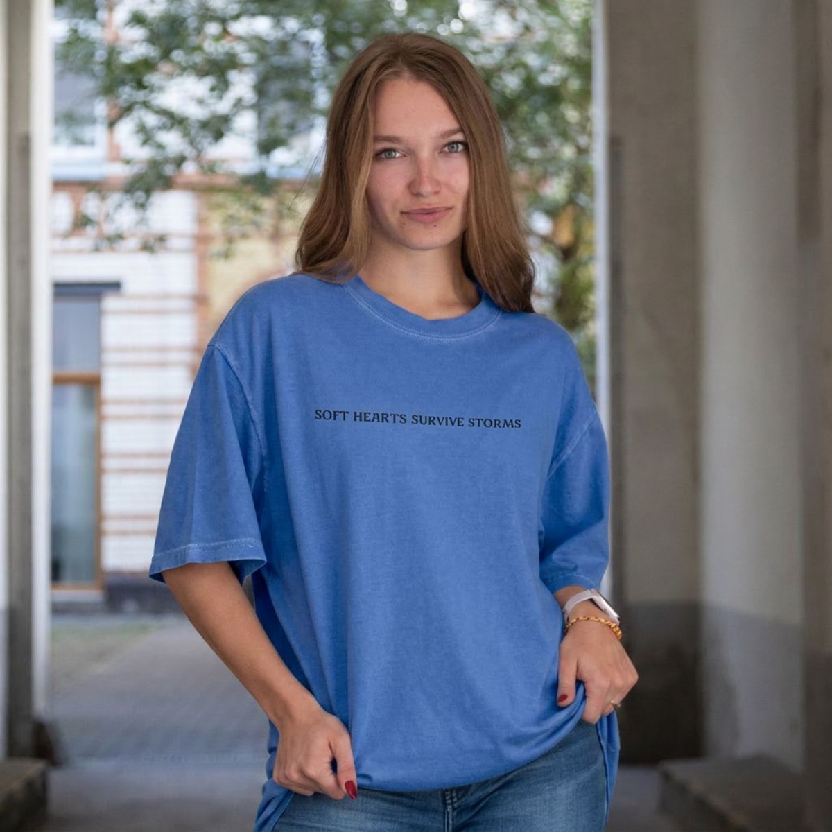 Soft Hearts Survive Storms T-Shirt | Stardust Frog Hollow Quote Tee