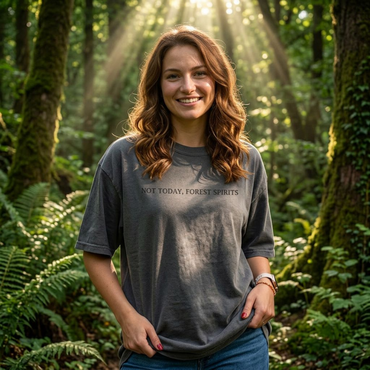 Not Today Forest Spirits T-Shirt | Witchy Cottagecore Quote Tee