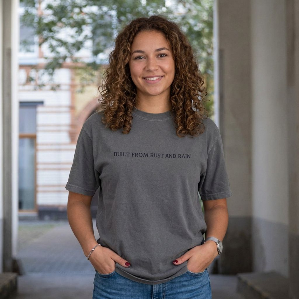 Built from Rust and Rain T-Shirt | Stardust Frog Hollow Quote Tee