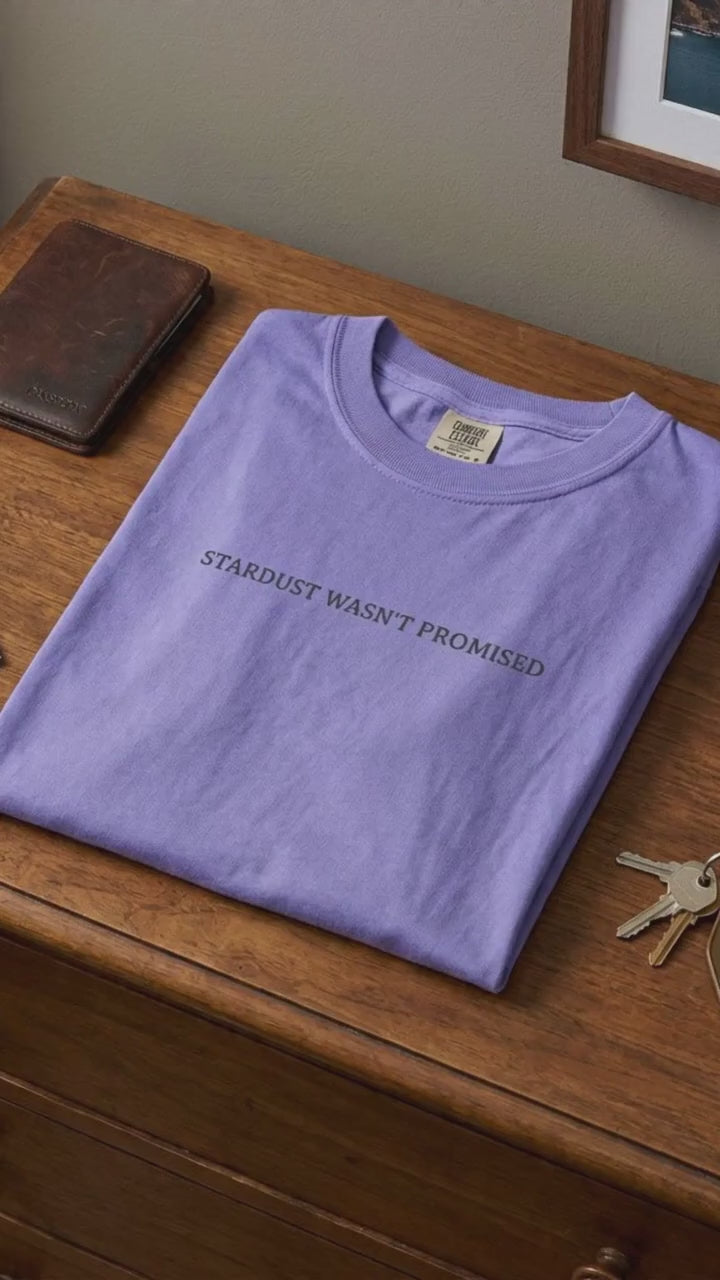 Stardust Wasn't Promised T-Shirt | Celestial Cottagecore Quote Tee